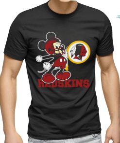 Official mickey Mouse cartoon NFL Washington Redskins football player helmet logo shirt