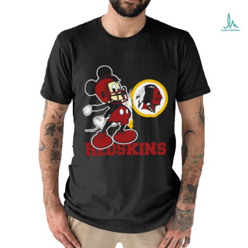 Official mickey Mouse cartoon NFL Washington Redskins football player helmet logo shirt