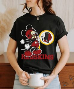 Official mickey Mouse cartoon NFL Washington Redskins football player helmet logo shirt