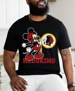 Official mickey Mouse cartoon NFL Washington Redskins football player helmet logo shirt