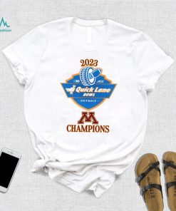 Official minnesota Football 2023 Quick Lane Bowl Champion Logo Shirt