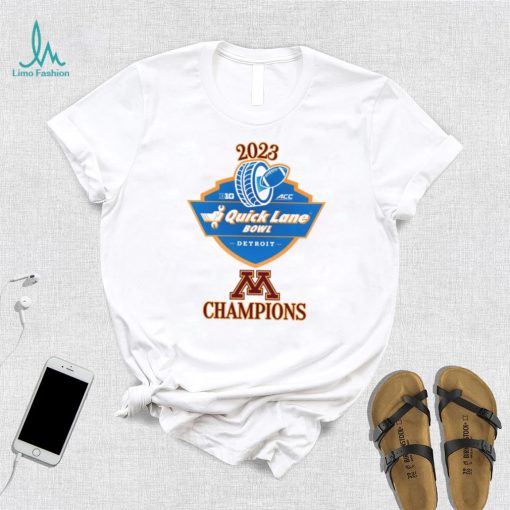 Official minnesota Football 2023 Quick Lane Bowl Champion Logo Shirt