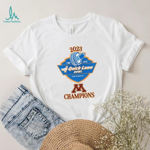 Official minnesota Football 2023 Quick Lane Bowl Champion Logo Shirt