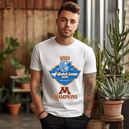 Official minnesota Football 2023 Quick Lane Bowl Champion Logo Shirt