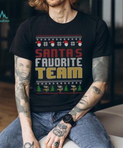 Official minnesota Vikings Santa’s Favorite Team Ugly Christmas 2023 T Shirt