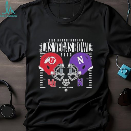 Official northwestern Wildcats vs Utah Utes Helmet SRS Distribution Las Vegas Bowl 2023 T Shirt