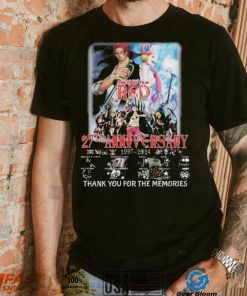 Official one Piece Red 27th Anniversary 1997 2024 thank you for the memories Signatures Shirt