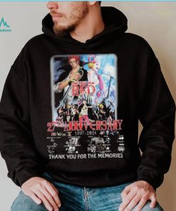 Official one Piece Red 27th Anniversary 1997 2024 thank you for the memories Signatures Shirt