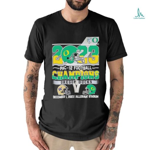 Official oregon Ducks 2023 PAC 12 Football Champions T Shirt