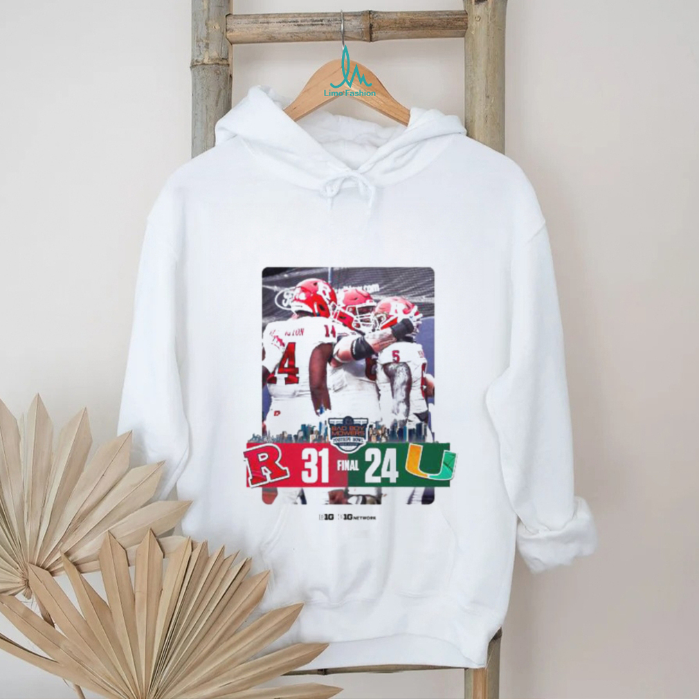 Official rutgers Scarlet Knights Defeated Miami Hurricane 31 24 To Win The 2023 Pinstripe Bowl Champions NCAA College Football Shirt Official rutgers Scarlet Knights Defeated Miami Hurricane 31 24 To Win The 2023 Pinstripe Bowl Champions NCAA College Football Shirt