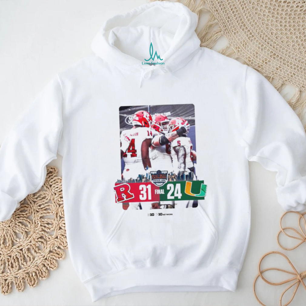 Official rutgers Scarlet Knights Defeated Miami Hurricane 31 24 To Win The 2023 Pinstripe Bowl Champions NCAA College Football Shirt Official rutgers Scarlet Knights Defeated Miami Hurricane 31 24 To Win The 2023 Pinstripe Bowl Champions NCAA College Football Shirt
