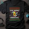 Official santa German Shepherd In The Chimney Christmas Tree Moonlight T Shirt