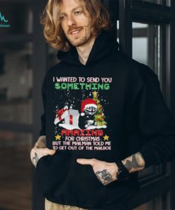 Official santa Black Cat I Want To Send Something Amazing For Christmas But The Mailman Told Me To Get Out Of The Mailbox Tree T Shirt