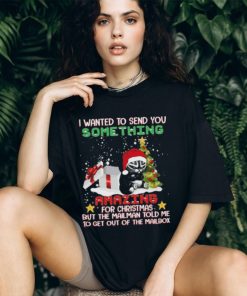 Official santa Black Cat I Want To Send Something Amazing For Christmas But The Mailman Told Me To Get Out Of The Mailbox Tree T Shirt