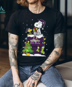 Official snoopy And Woodstock Alcorn State Braves Christmas Tree T Shirt