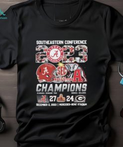 Official southeastern Conference 2023 Champions Alabama Crimson Tide 27 – 24 Georgia Bulldogs December 2, 2023 Mercedes Benz Stadium T Shirt