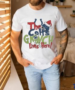 Official the Colts Grinch Lives Here Christmas T Shirt