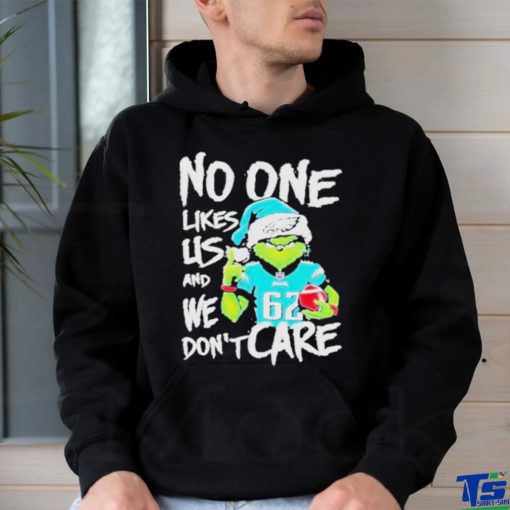 Official the Grinch Philadelphia Eagles No One Likes Us And We Don’t Care Christmas T Shirt