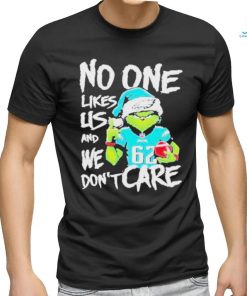 Official the Grinch Philadelphia Eagles No One Likes Us And We Don’t Care Christmas T Shirt