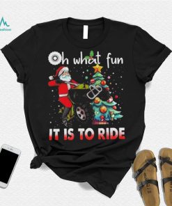 Oh What Fun It Is To Ride Christmas ATV Bike 4 Wheelers Quad Racing Christmas Tree Shirt
