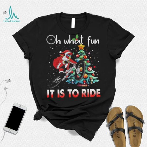 Oh What Fun It Is To Ride Christmas BMX Bike Christmas Tree Shirt