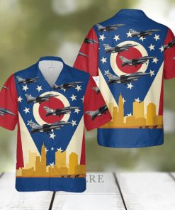 Ohio Air National Guard 112th Fighter Squadron General Dynamics F 16D Block 42F Fighting Falcon 89 2165 Hawaiian Shirt