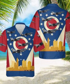 Ohio Air National Guard 112th Fighter Squadron General Dynamics F 16D Block 42F Fighting Falcon 89 2165 Hawaiian Shirt