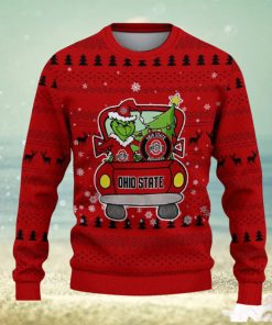 Ohio State Buckeyes Christmas Sweater Grinch Driving Funny Gift Fans