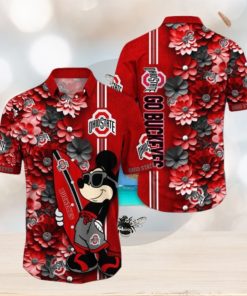 Ohio State Buckeyes Hawaiian Shirt Mickey Love Surfing Trending Summer Gift