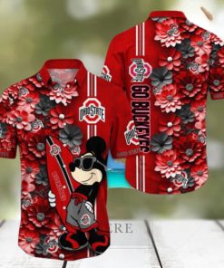 Ohio State Buckeyes Hawaiian Shirt Mickey Love Surfing Trending Summer Gift