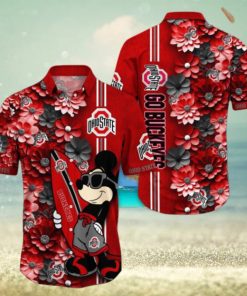 Ohio State Buckeyes Hawaiian Shirt Mickey Love Surfing Trending Summer Gift