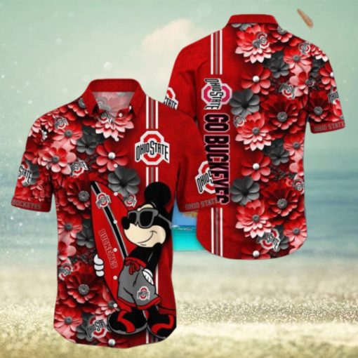 Ohio State Buckeyes Hawaiian Shirt Mickey Love Surfing Trending Summer Gift