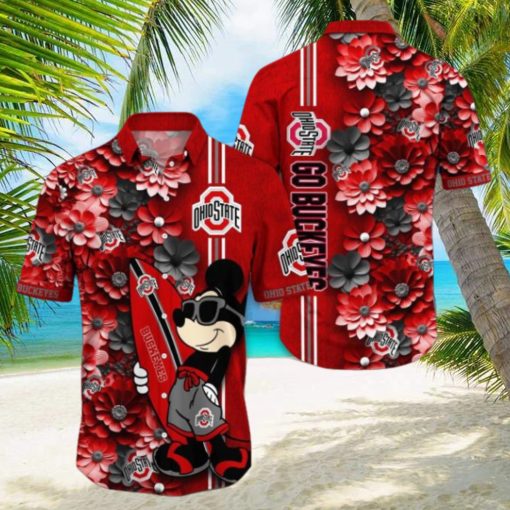 Ohio State Buckeyes Hawaiian Shirt Mickey Love Surfing Trending Summer Gift