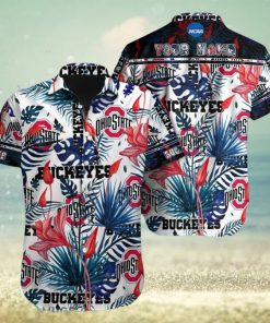 Ohio State Buckeyes NCAA Ocean Custom Name Men And Women Sports Teams Hawaiian Shirt Gift