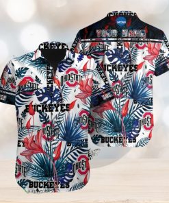 Ohio State Buckeyes NCAA Ocean Custom Name Men And Women Sports Teams Hawaiian Shirt Gift