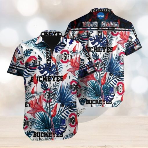 Ohio State Buckeyes NCAA Ocean Custom Name Men And Women Sports Teams Hawaiian Shirt Gift