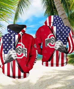 Ohio State Buckeyes NCAA US Flag 3D Printed Hoodie