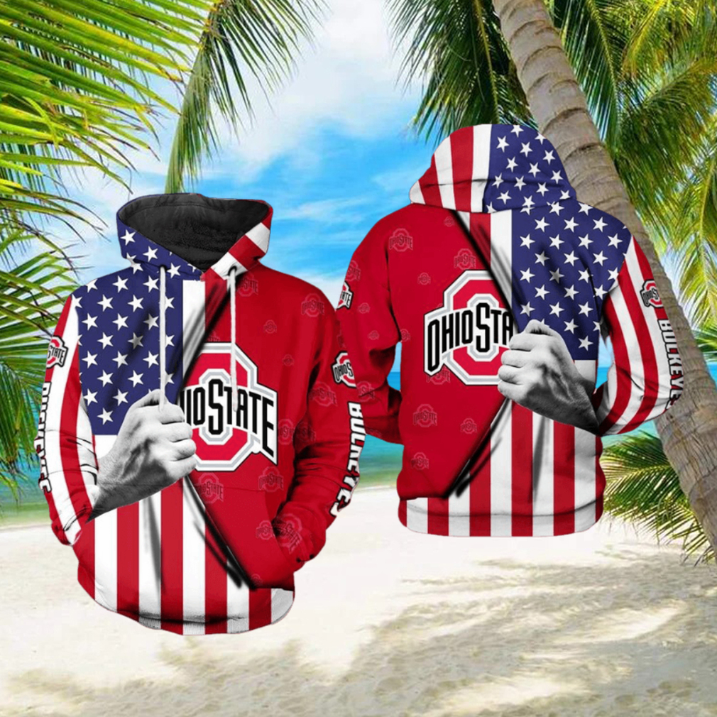 Ohio State Buckeyes NCAA US Flag 3D Printed Hoodie Ohio State Buckeyes NCAA US Flag 3D Printed Hoodie