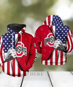 Ohio State Buckeyes NCAA US Flag 3D Printed Hoodie