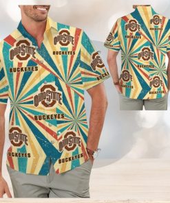 Ohio State Buckeyes Retro Vintage Style Tropical Hawaiian Shirt