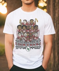 Ohio State Buckeyes team caricature football retro shirt
