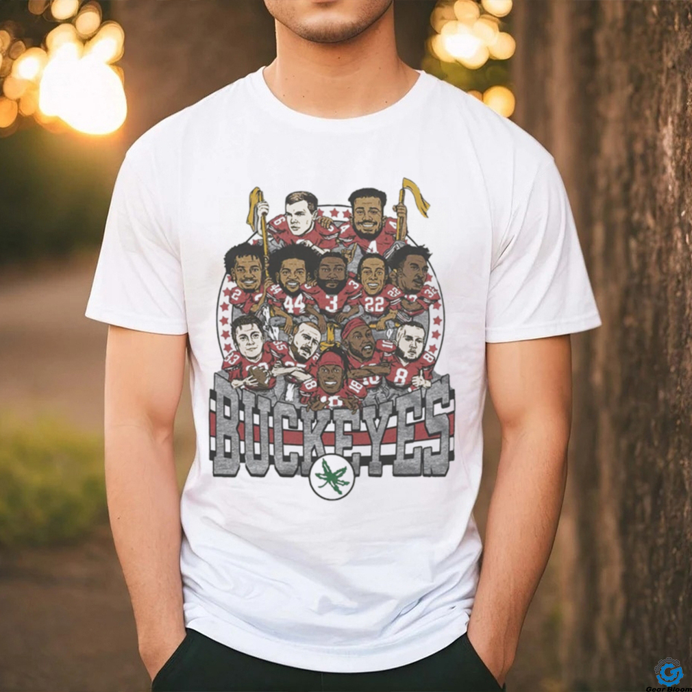 Ohio State Buckeyes team caricature football retro shirt Ohio State Buckeyes team caricature football retro shirt