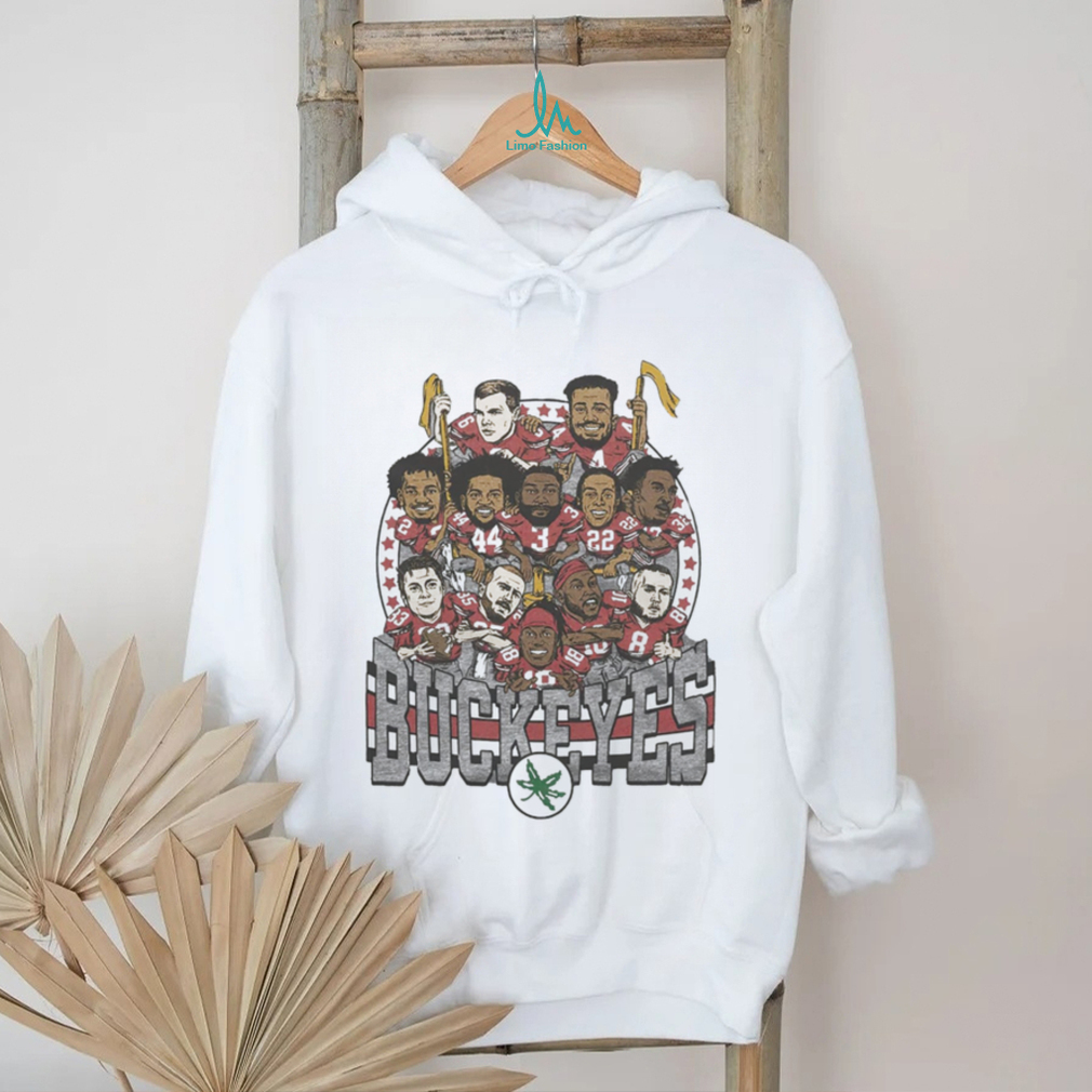 Ohio State Buckeyes team caricature football retro shirt Ohio State Buckeyes team caricature football retro shirt