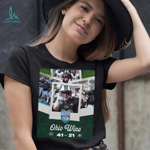Ohio football bobcats are the myrtle beach bowl 2023 champions vs georgia southern 41 21 poster shirt