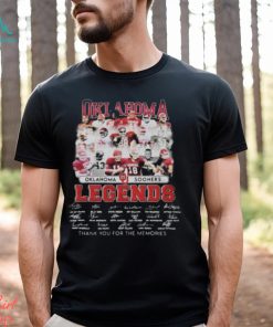 Oklahoma Sooners Legends Signatures Thank You For The Memories Team Members T Shirt, hoodie, sweater, long sleeve and tank top Oklahoma Sooners Legends Signatures Thank You For The Memories Team Members T Shirt