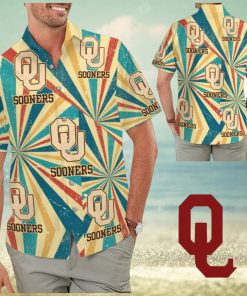 Oklahoma Sooners Retro Vintage Style Tropical Hawaiian Shirt for Men Women and Kids