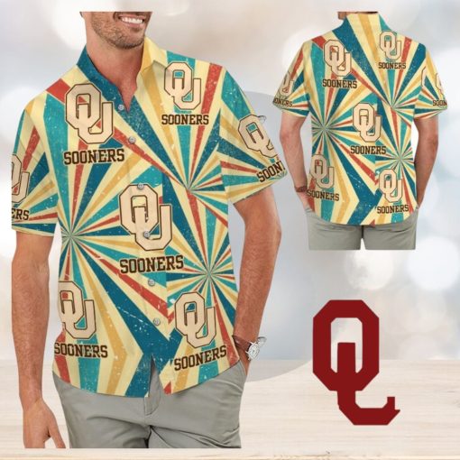 Oklahoma Sooners Retro Vintage Style Tropical Hawaiian Shirt for Men Women and Kids