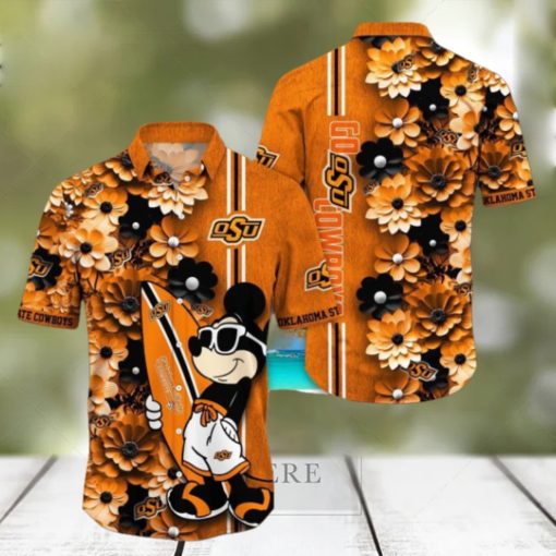 Oklahoma State Cowboys Hawaiian Shirt Mickey Love Surfing Trending Summer Gift