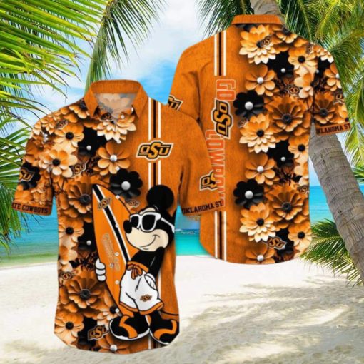 Oklahoma State Cowboys Hawaiian Shirt Mickey Love Surfing Trending Summer Gift