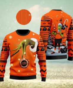 Oklahoma State Cowboys Team Grinch Ugly Christmas Sweater Cute Christmas Gift